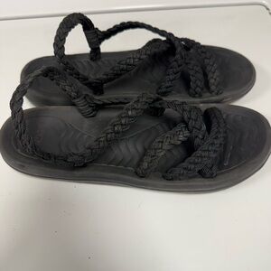 Megan’s Women's Black Braided Sandals size 11
